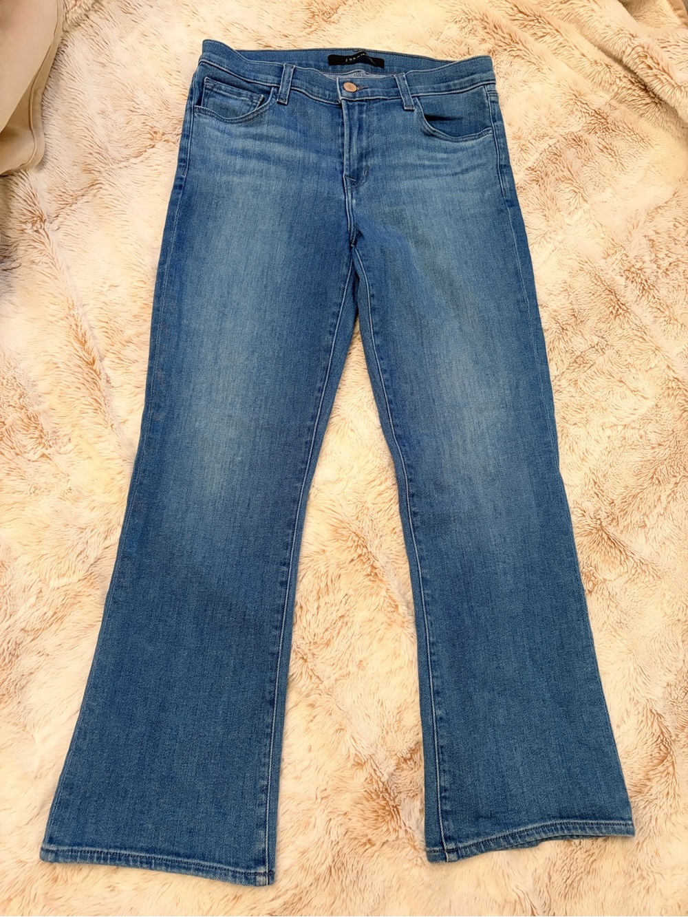 👖 J Brand Selena Cropped Kick Flare Bootcut Light Blue Jeans Y2K Quiet Luxury - Picture 4 of 15